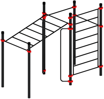 Воркаут ЛОВ 108 красный ВТ 102.12-01, фото 1