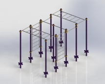 Спортивный комплекс шведская стенка +турник +рукоход  ТВ-012