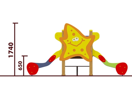 Горка двойная Морская звезда 08018 для детской площадки, фото 3