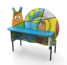 Скамья детская "Улитка", паттерн "Фэнтази" МД013.00.02.17 Скамья детская "Улитка", паттерн "Фэнтази" МД013.00.02.17