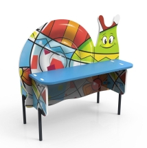 Скамья детская "Улитка", паттерн "Фэнтази" МД013.00.02.17 Скамья детская "Улитка", паттерн "Фэнтази" МД013.00.02.17