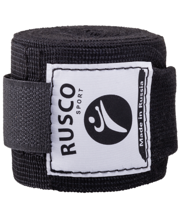 Бинт боксерский, 2,5 м, хлопок, черный, фото 2