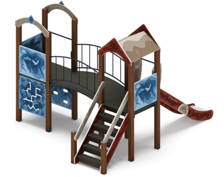 Детская игровая площадка Рада (Алтай) горка Н 1200 ДИК 2.01.2.05-04, фото 3