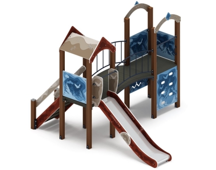 Детская игровая площадка Рада (Алтай) горка Н 1200 ДИК 2.01.2.05-04, фото 2