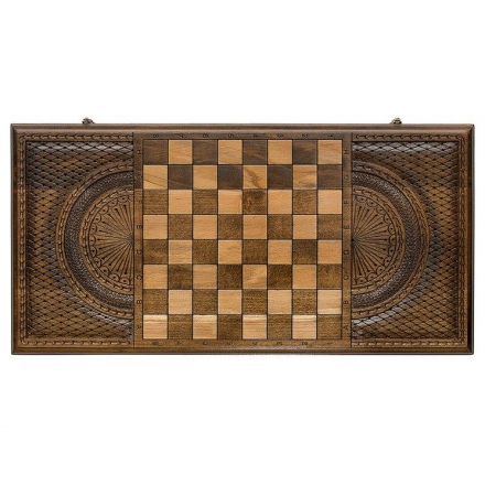 Нарды резные "Долина Арарата с узором" 60, Ohanyan, фото 5