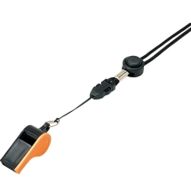 Свисток пластмассовый с шариком "MIKASA WH-10BKO", черно-оранжевый