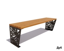 Банкетка Ромашка, Сосна 1,2 м Банкетка Ромашка, Сосна 1,2 м