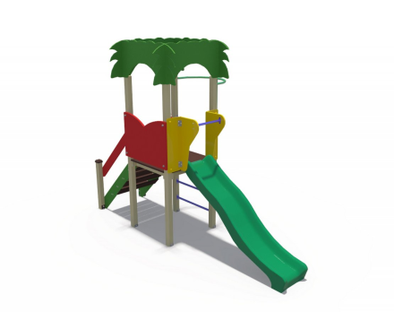 Детский игровой комплекс Джунгли РИО Н-1200 (пластиковый скат) ДИО 02081, фото 1