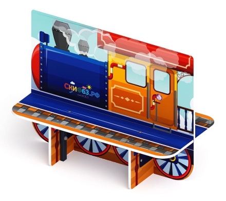 Паровозик - Скамейка детская - МФ 41.03.06, фото 4