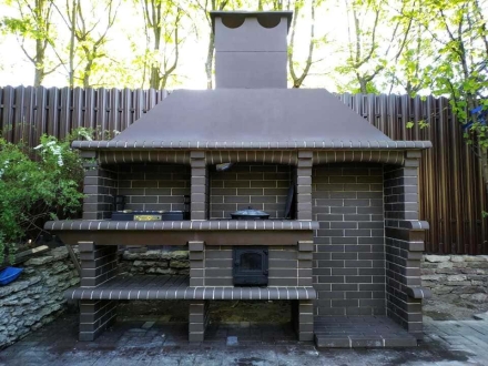 Печь Аристократ 832 Прямоугольный кирпич микс коричневого с желтым, фото 1