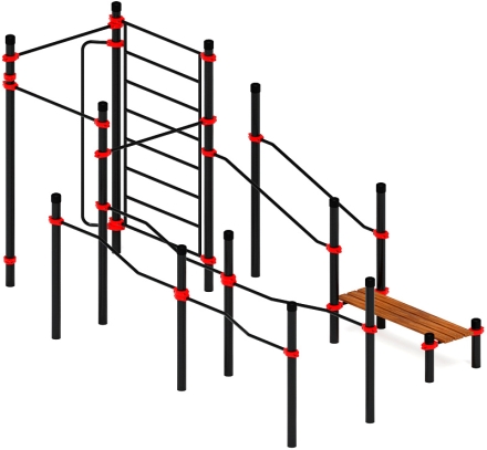 Воркаут ЛОВ 108 красный ВТ 102.13-01, фото 2