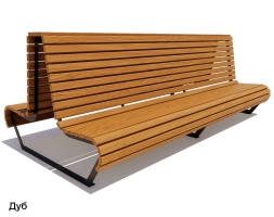 Скамейка уличная Геленджик, Сосна 3 м, фото 2