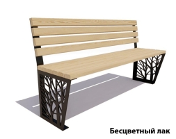 Парковая скамейка Роща, Сосна (без подлокотников) 1,8 м, фото 1