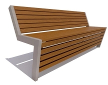Парковая скамейка Техно, Лиственница (брус 30х60) 1,2 м Парковая скамейка Техно, Лиственница (брус 30х60) 1,2 м