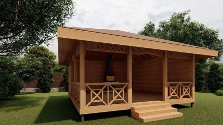 Квадратная беседка ВАЛДАЙ, фото 2