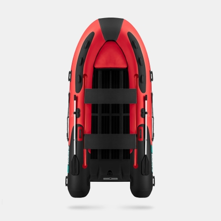 Gladiator RIB 420 AL Красно-черный моторная лодка ПВХ Жесткое дно (морской алюминий), киль, фото 3