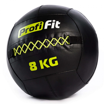 Медицинбол набивной (Wallball) PROFI-FIT, 8 кг, фото 1