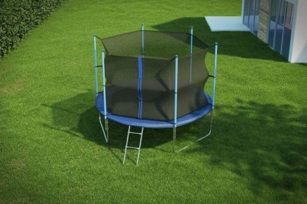 Батут с защитной сеткой (лестница в комплекте) Diamond Fitness Internal 10ft (305 см), фото 3