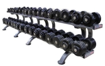 Обрезиненный гантельный ряд «Profigym» от 6 до 46 кг с шагом 2,5 кг ГП-008  Обрезиненный гантельный ряд «Profigym» от 6 до 46 кг с шагом 2,5 кг ГП-008