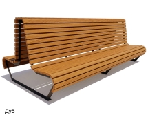 Скамейка уличная Геленджик, Сосна 2 м Скамейка уличная Геленджик, Сосна 2 м