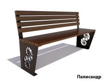 Парковая скамейка Ракушка, Лиственница (без подлокотников) 1,8 м