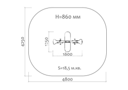 Качели-балансир на пружине Подсолнух 04508 для детской площадки, фото 3