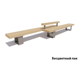 Скамейка Ростов Дабл Лиственница 4,5 м (2 секции по 3 м), фото 3