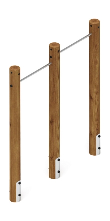 Турник взрослый двойной (лиственница темный) СО 2.20.09-Л.И1.01, фото 4