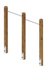 Турник взрослый двойной (лиственница темный) СО 2.20.09-Л.И1.01, фото 3