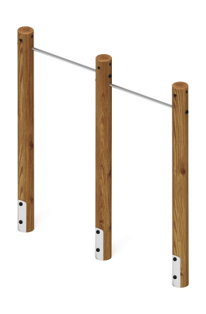 Турник взрослый двойной (лиственница темный) СО 2.20.09-Л.И1.01, фото 3