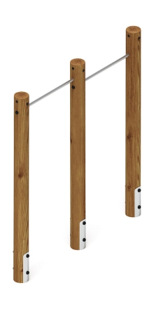 Турник взрослый двойной (лиственница темный) СО 2.20.09-Л.И1.01, фото 2