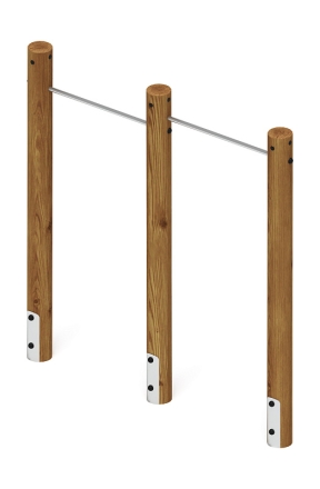 Турник взрослый двойной (лиственница темный) СО 2.20.09-Л.И1.01, фото 1