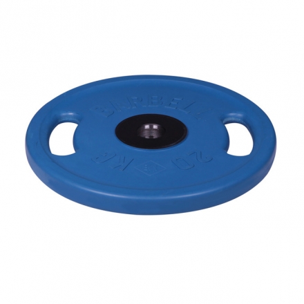 Диск олимпийский с ручками Barbell d 51 мм цветной 20 кг, фото 1