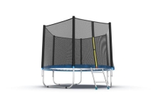 Батут с внешней сеткой и лестницей, диаметр 8ft (синий) Батут с внешней сеткой и лестницей, диаметр 8ft (синий)
