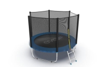 Батут с внешней сеткой и лестницей, диаметр 8ft (синий) Батут с внешней сеткой и лестницей, диаметр 8ft (синий)