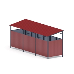 Навес контейнерной площадки для мусора (3 секции) МФ 55.02.02.3-04, фото 3