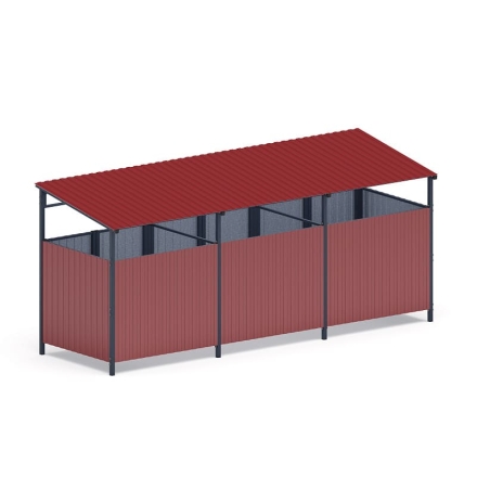 Навес контейнерной площадки для мусора (3 секции) МФ 55.02.02.3-04, фото 2