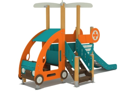 Игровой комплекс ДГ Вертолёт от 3 лет для детской площадки, фото 1