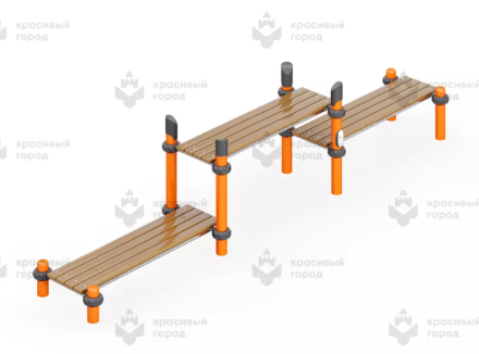 Воркаут «Скамья трёхуровневая», фото 1