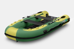 Gladiator RIB 420 AL Зелено-оливковый моторная лодка ПВХ Жесткое дно (морской алюминий), киль, фото 1