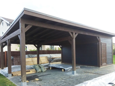 Навес односкатный с хозблоком МАЯКОВСКИЙ Базовая комплектация, фото 2