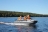 Моторная лодка ПВХ Фрегат 350 F Зеленый с фальшбортом