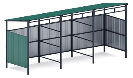 Навес контейнерной площадки для мусора (3 секции) МФ 55.02.03.3-01, фото 3