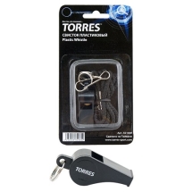 Свисток пласт. с шариком "TORRES", арт.SS1009, шнурок с карабином в комплекте, черный Свисток пласт. с шариком "TORRES", арт.SS1009, шнурок с карабином в комплекте, черный