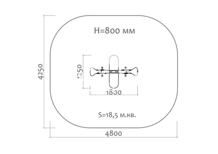 Качели-балансир на пружине Звездочка 04507 для детской площадки, фото 3