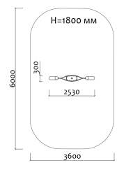 Качели 040321 с подвесом металлические для детской площадки, фото 2 Качели 040321 с подвесом металлические для детской площадки, фото 2