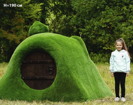 Топиари дом Сказочный, h=110 см - газон Deluxe, фото 5