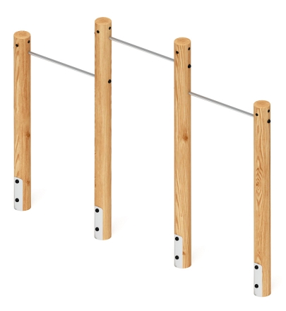 Турник взрослый тройной (лиственница) СО 2.20.10-Л.И1, фото 3