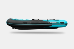 Gladiator RIB 420 AL Черно-бирюзовый моторная лодка ПВХ Жесткое дно (морской алюминий), киль, фото 6