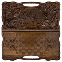 Нарды резные "Эчмиадзин" с ручкой 50, Haleyan